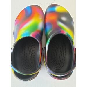 ⏳ Crocs graphic clog Bistro neon tie dye Dopamine Size M 4 W6